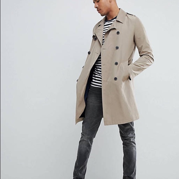 London Fog Mens Trench Coat Khaki Zip 